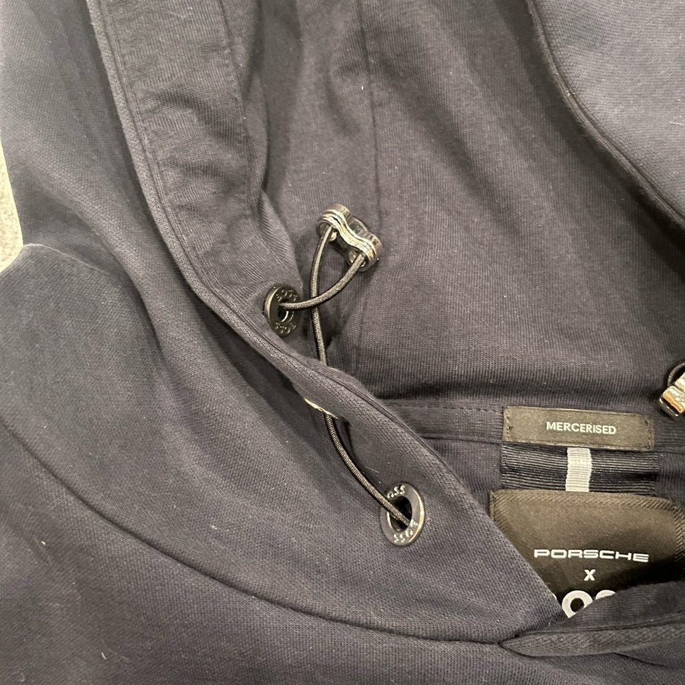 [L/XL]BOSS Porsche Edition Navy Hoodie Water Repellent Flaw - Picture 6 of 13